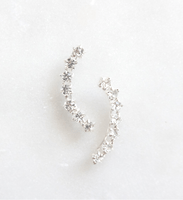 925 Silver Crystal Ear Pins