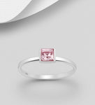 Austrian Square Crystal  Ring