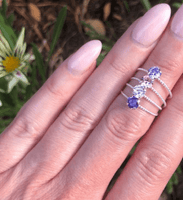 Shade of Pink Sapphire CZ Ring