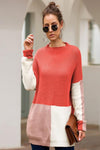 MULTI COLOR BLOCK RELAXED SWEATER