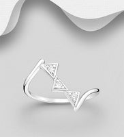 Triple Triangle Sterling Silver Ring