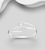 Sterling -Silver-Ring-with-2-CZ