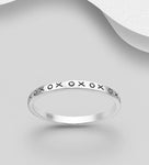 Sterling Silver "XOXO" Ring
