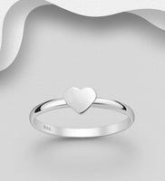 Sterling Silver Crafted Heart Ring