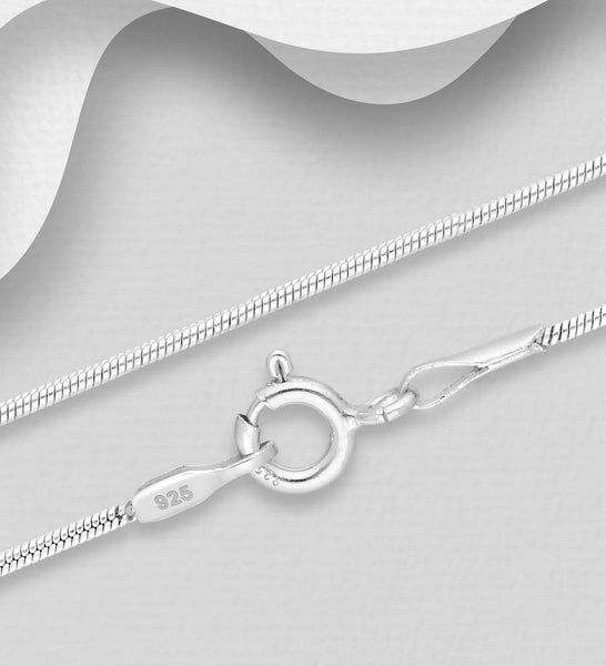 Sterling Silver Snake Round Chain