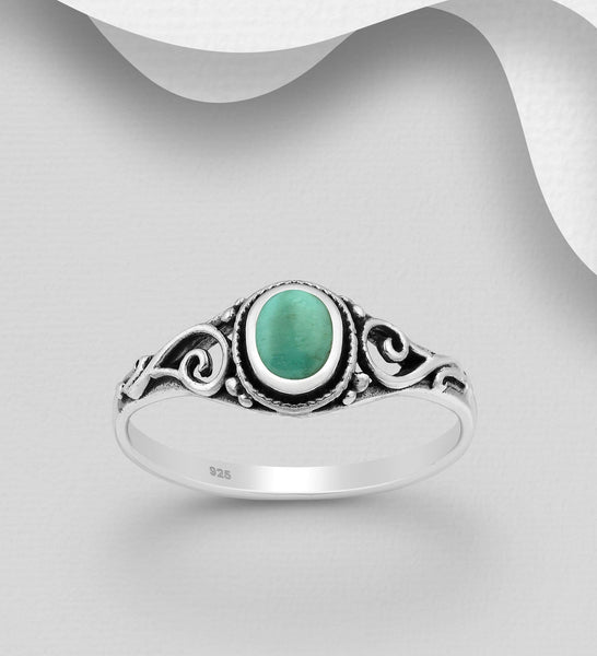Swirl Turquoise Ring
