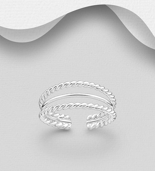 Sterling Silver Layered Toe Ring
